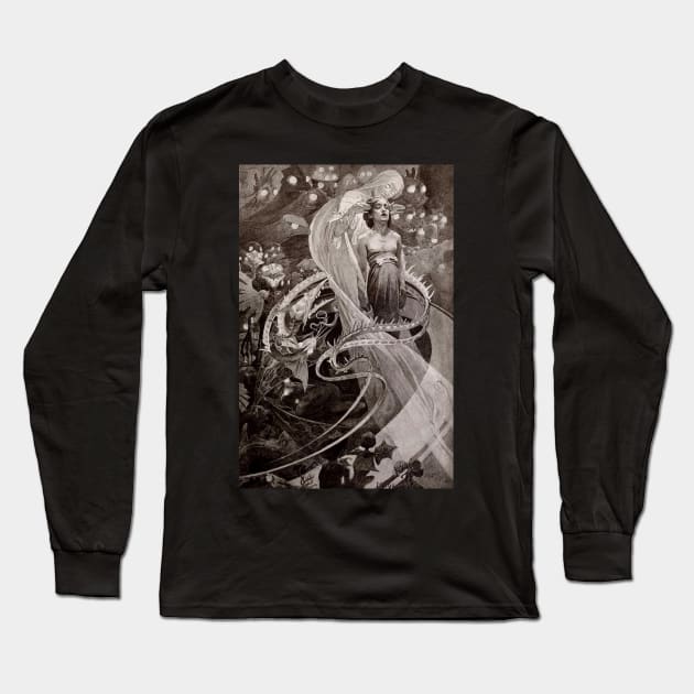 Alphonse Mucha - La Pater #1 - Art Nouveau Long Sleeve T-Shirt by AltrusianGrace